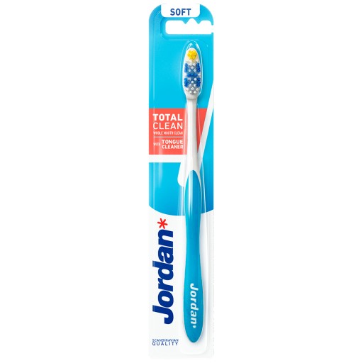 JORDAN TOTAL CLEAN zubná kefka, SOFT čistič jazyka, 1 ks