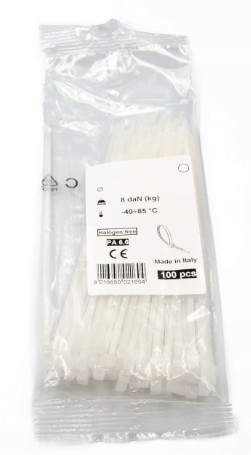 Sťahovacie pásky Sťahovacie pásky Sťahovacie pásky Biele 290 mm x 3,5 mm 100 KS TALIANSKO