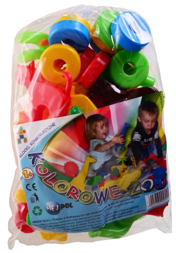 FAREBNÉ ZOO zvieratká oblátkové bloky - 30 prvkov