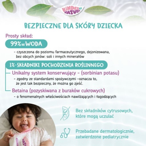 Kinder By Nature vlhčené obrúsky pre bábätká a deti