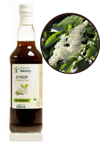 Sirup z bazových kvetov 100% prírodný 500 ml