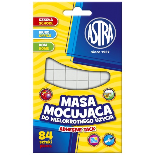 MONTÁŽNA HMOTA Astra bez stôp, 84 kusov, 50g, lepidlo na opakované použitie