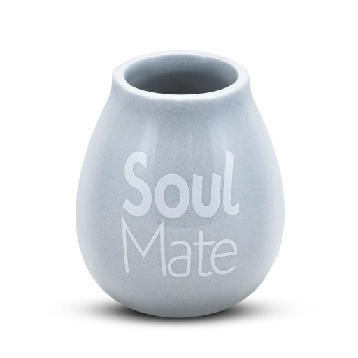 Keramická sivá tekvica s logom Soul Mate 350 ml