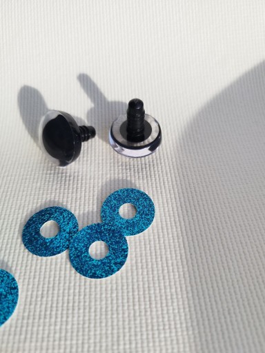 Oči oči Pár makramé hračiek 25mm trblietavej modrej pre sovu