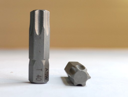 TX40 TORX 40 bitov nerezový skrutkovací bit GROT 1/4