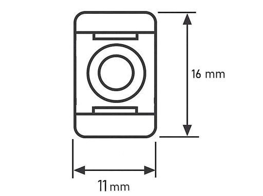 Upevňovací držiak káblovej spony 11x16mm UV 100 ks Čierny