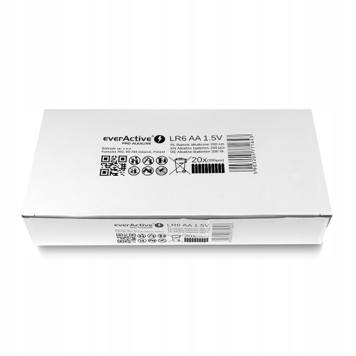 10x LR6 AA everActive PRO alkalické batérie (balenie)