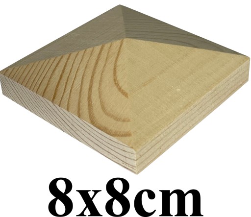 baldachýn striešky na drevenom stĺpe 8 cm - pyramída