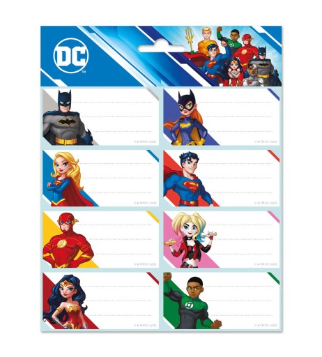 Nálepky na notebook DC Comics Superheroes 16 ks