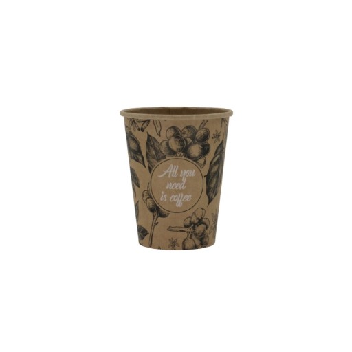 Jednorazové papierové kelímky 250ml 100ks VŠETKO, čo potrebujete kraft na kávu a čaj
