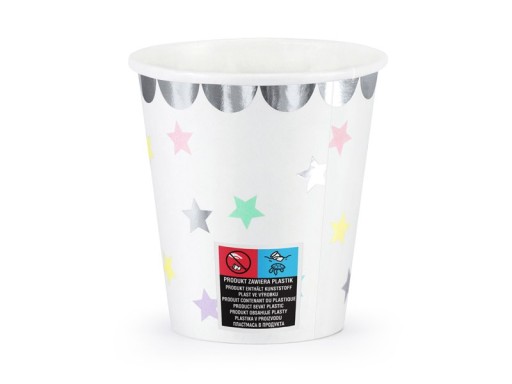 Šálky Unicorn Stars 180 ml Biele 6 ks.