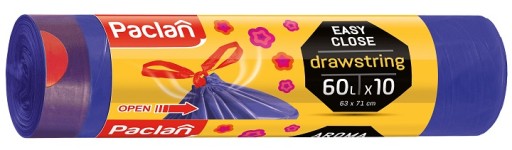 Vrecká na odpadky PACLAN S PÁSKOM 60L A'10