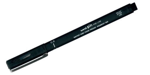 Jemná linka 0,8 mm UNI PIN 200 čierna