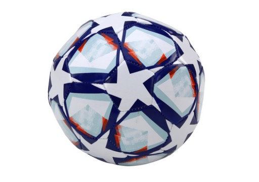 Futbalová lopta 24 cm, biela, vzor hviezdy, veľkosť 5