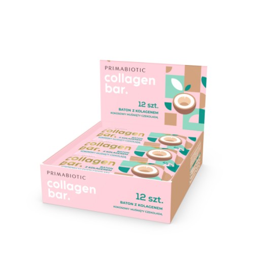 PrimaBiotic Collagen Bar Kokosová tyčinka s kolagénom s kokosovou príchuťou 40g