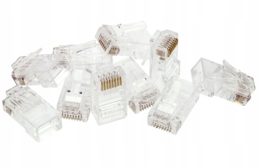 Zástrčky NEKU 8P8C, RJ45 UTP kat. 6, drôt, 10 ks