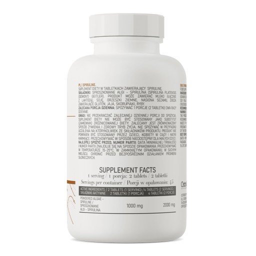 OstroVit Spiruline 90 tabliet SPIRULINA ALGAE 1000 MG