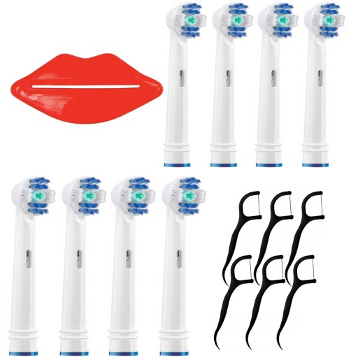 8x HLAVA ELEKTRICKEJ KEFKY BRAUN ORAL-B 3D WHITE + PRÍSLUŠENSTVO