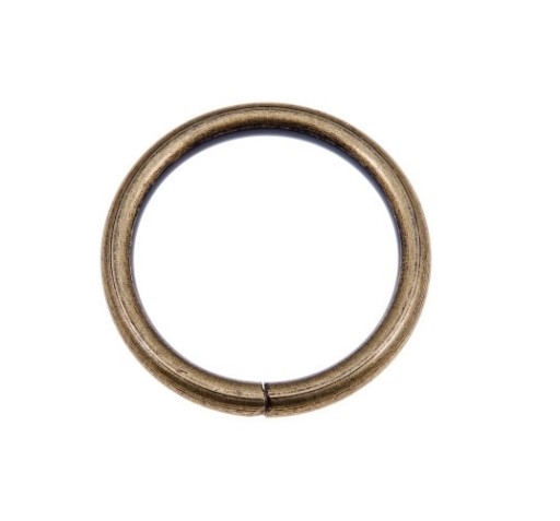 Kovový kožený prsteň 30 mm - 2 ks.