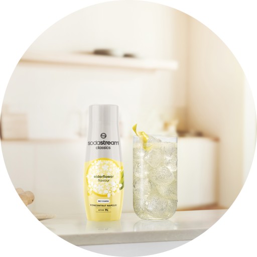 SodaStream Elderflower Zero sirupový koncentrát z čiernej bazy na vodu 440ml