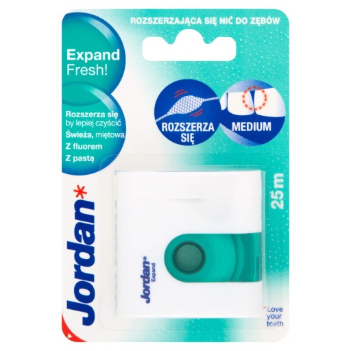 Jordan Rozbaliť Fresh! Rozťahovacia dentálna niť 25 m