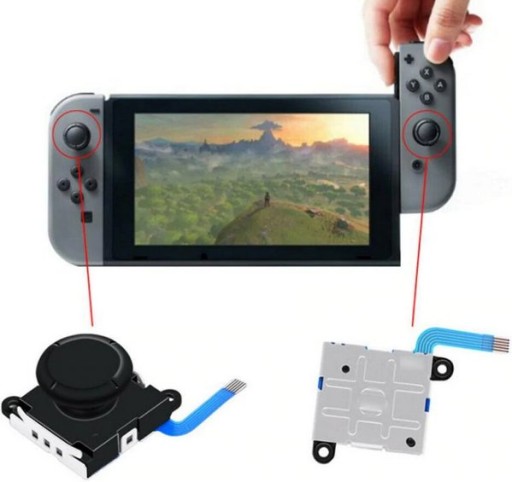 JOYSTICK 3D ANALOGOVÝ OVLÁDAČ JOY-CON ROD WHITE V3