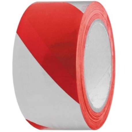 _UPOZORNENIE páska červeno-biela 48mm x 33m ŁÓDŹ