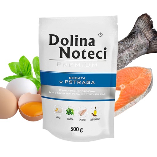 DOLINA NOTECI Prémiové krmivo pre psov Pstruh 500g