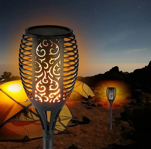 Solárna záhradná lampa LED baterka s plameňom lampy záhradné svetlá