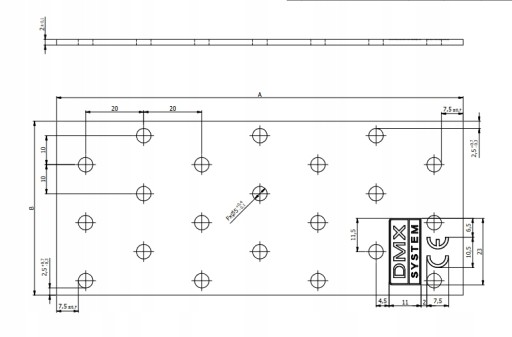 PP21 PLOCHÝ KONEKTOR PERFOROVANÉHO DOSKU 120x300