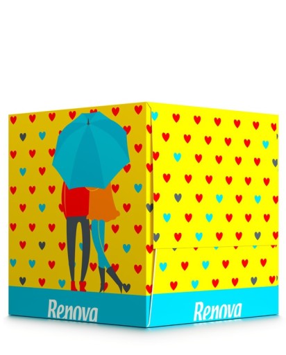 Renova Love obrúsky na tvár 50 ks
