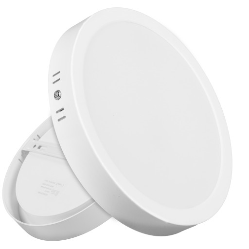 LED stropný panel, povrchová montáž, okrúhly, biely, 24 W, nebliká, CCD lampa
