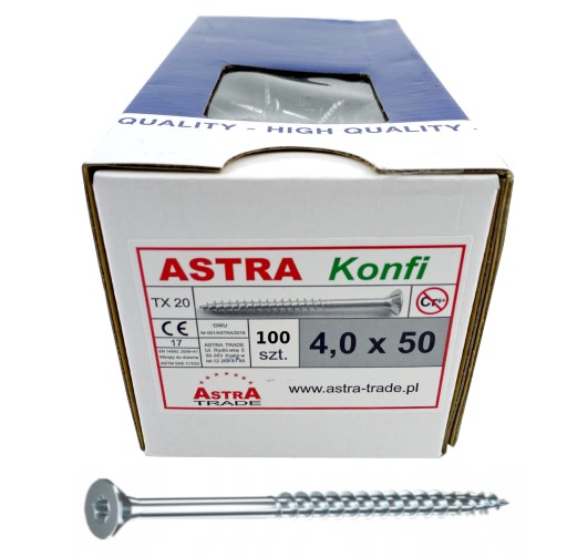 ASTRA KONFI SKRUTKY 4,0X50 TX 20-100 ks