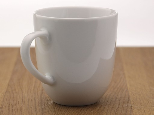 PORCELÁNOVÝ GASTRO HRNEK S UCHÁČKOU WZ2 350 ML BIELY