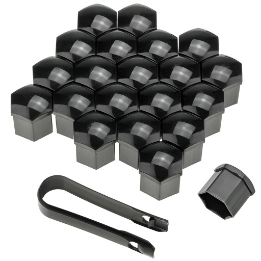 ZÁSUVKY NA RÁFKY Skrutky 17 mm 20 ks, ČIERNA