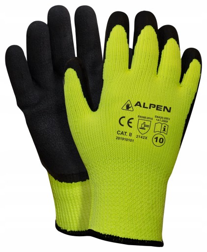 TEPLÉ ZIMNÉ PRACOVNÉ RUKAVICE ALPEN, veľkosť 11