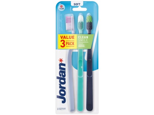 Jordan CleanSmile Soft zubná kefka 3 ks