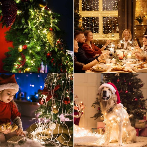 LED VIANOČNÉ SVIETIDLÁ, NA AKUMULÁTOR, GIRLAND, 40 DRÔTOV, SVETELNÁ REŤAZ