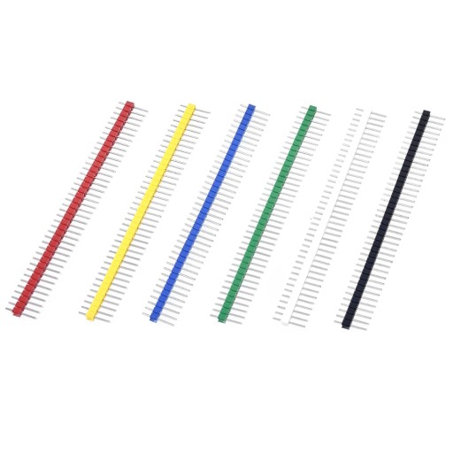 KONEKTOROVÝ PÁS ZLATÝ KOLÍK VZDIALENOSŤ 1X40 2,54 mm 6 KS