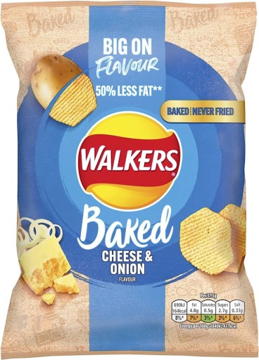 Walkers Pečený syr & cibuľové lupienky Syr Cibuľa 25g 1 ks