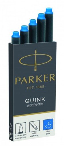 PARKER MODRÉ Umývateľné náplne 5KS 1950383