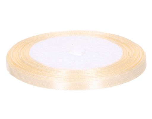 Saténová stuha 0,6 cm x 25Y krémová MYH190418