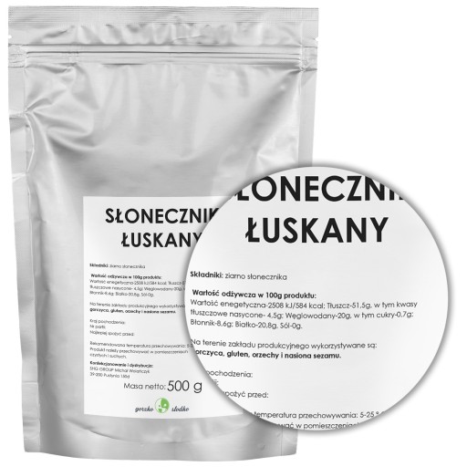 Slnečnicové semienka lúpané slnečnicové semienka 500g
