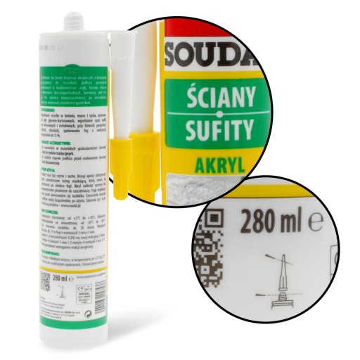 Akrylátový tmel ACRYLIC biely 280 ml Stavebný univerzálny tmel