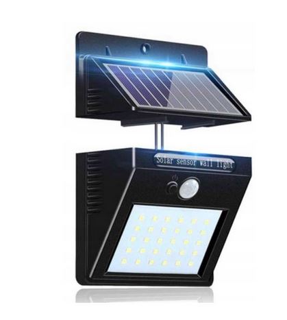 LED SOLARNÁ LAMPA S POHYBOVÝM SNÍMAČOM ZÁHRADNÁ NÁSTENNÁ LAMPA 3W KÁBL