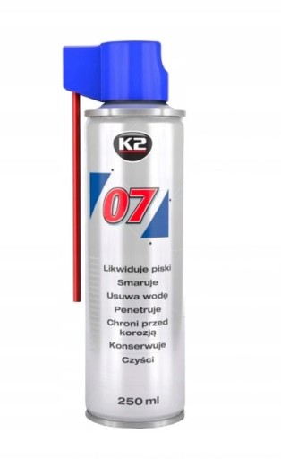 K2 007 UNIVERZÁLNY ODSTRAŇOVAČ HRDZE ČISTÍ MASTNOSŤ 250ml