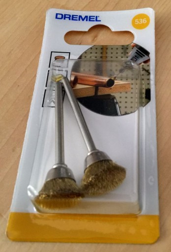 Dremel 536 mosadzná kefa 13 mm 2 ks.