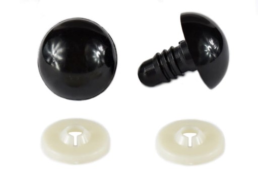 Oči pre maskotov / 10 mm / čierne / 5 párov / 10 ks
