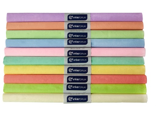 Tradičný krčený hodvábny papier MIX Pastel 10 farieb