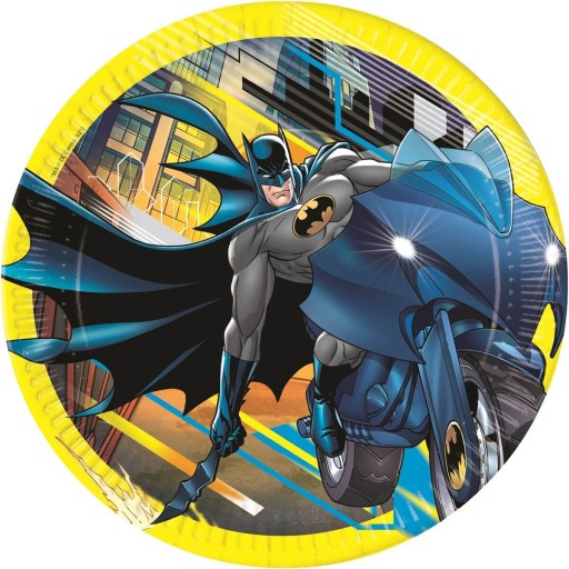 Batman papierové taniere s Batmanom 23 cm 8 ks.